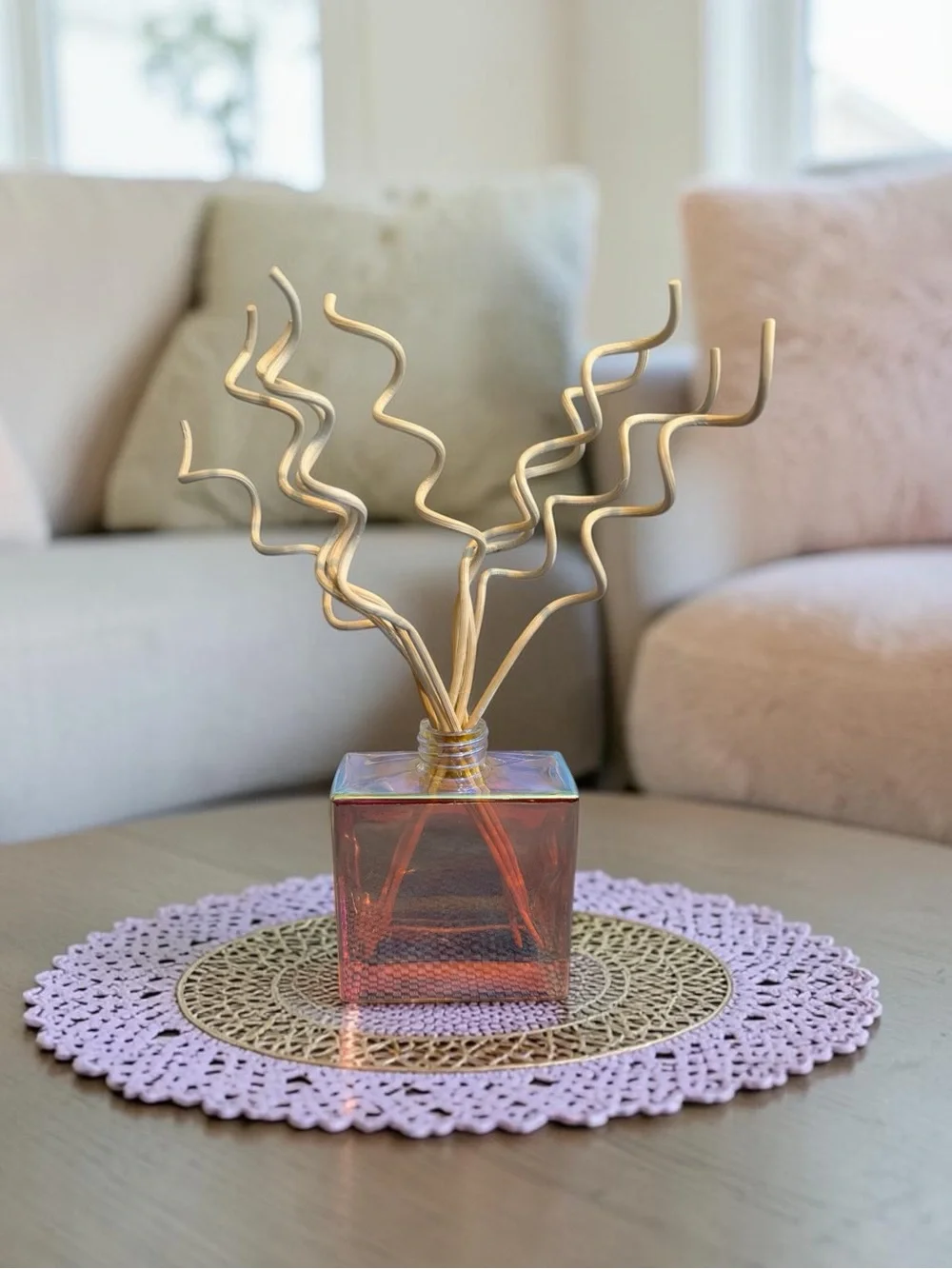 Home Diffuser Decor Iridescent Wave Vase Oil Diffuser Scent Orchid & Vine